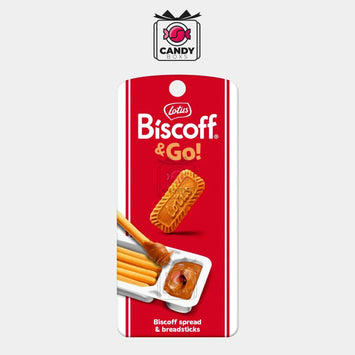 LOTUS BISCOFF & GO COOKIE BUTTER AND BREADSTICKS SNACK 45G - CANDY BOXS - Candyboxs