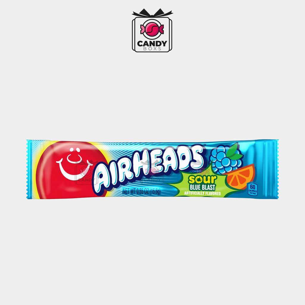 AIRHEADS CANDY BAR SOUR BLUE BLAST 15.6G - CANDY BOXS