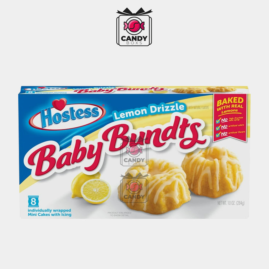 HOSTESS BABY BUNDTS LEMON DRIZZLE X8 - CANDY BOXS