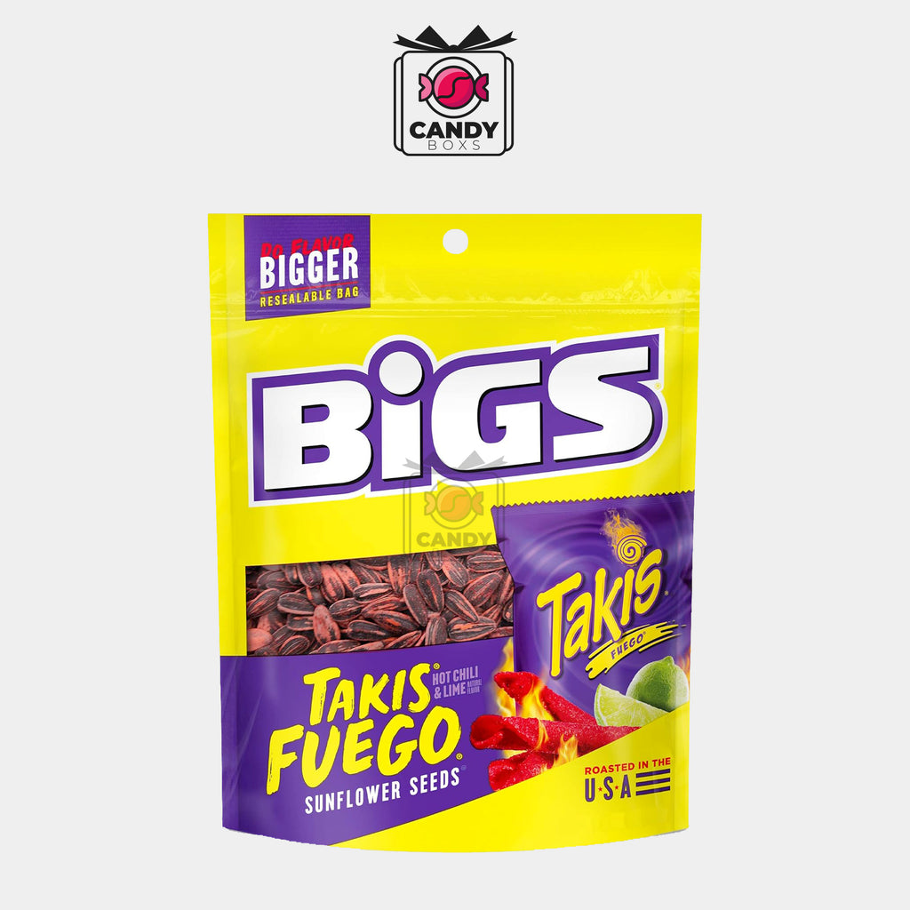 BIGS TAKIS FUEGO SUNFLOWER SEEDS 152G - CANDY BOXS