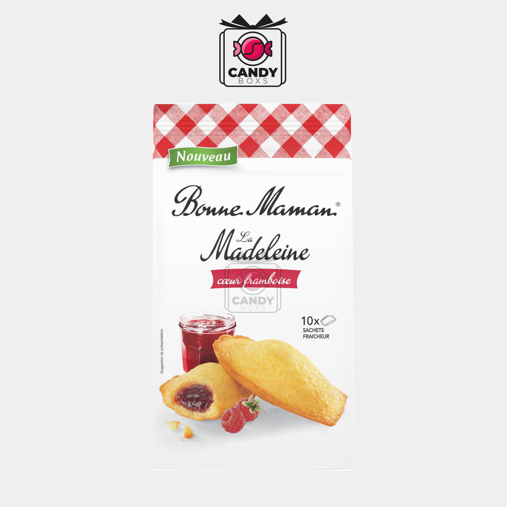 BONNE MAMAN LA MADELEINE COEUR FRAMBOISE X10 300G - CANDY BOXS