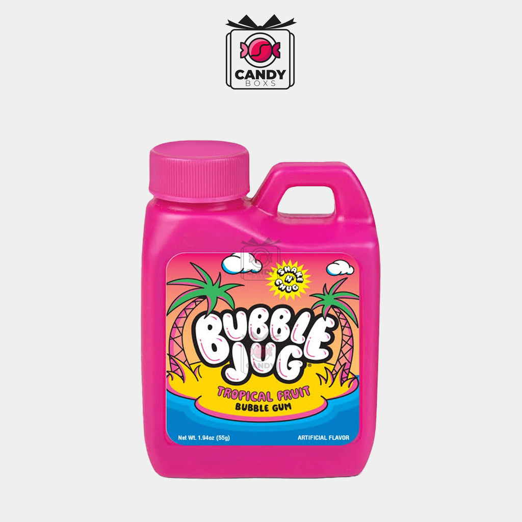 BUBBLE JUG TROPICAL FRUIT  POWDER BUBBLE GUM 55G - CANDY BOXS