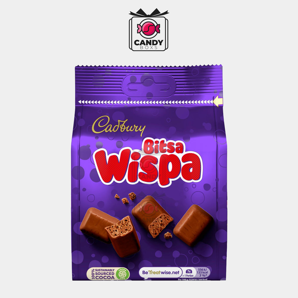 CADBURY BITSA WISPA CHOCOLATE BAG 110G - CANDY BOXS