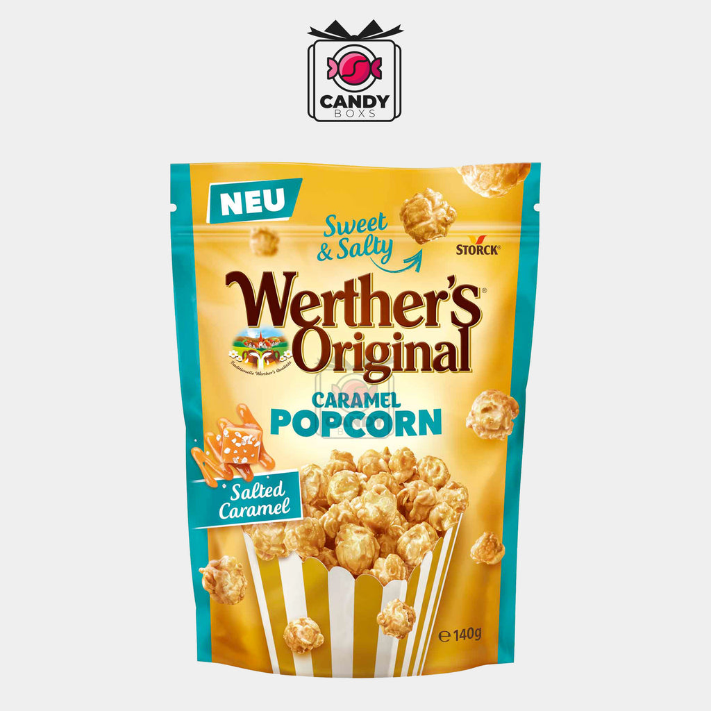 WERTHER'S ORIGINAL CARAMEL POPCORN SALTED CARAMEL 140G - CANDY BOXS