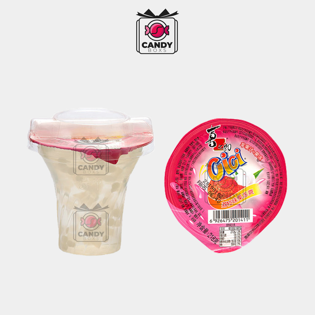 STRONG CICI JELLY DRINK CUP LYCHEE FLAVOR 218G - CANDY BOXS