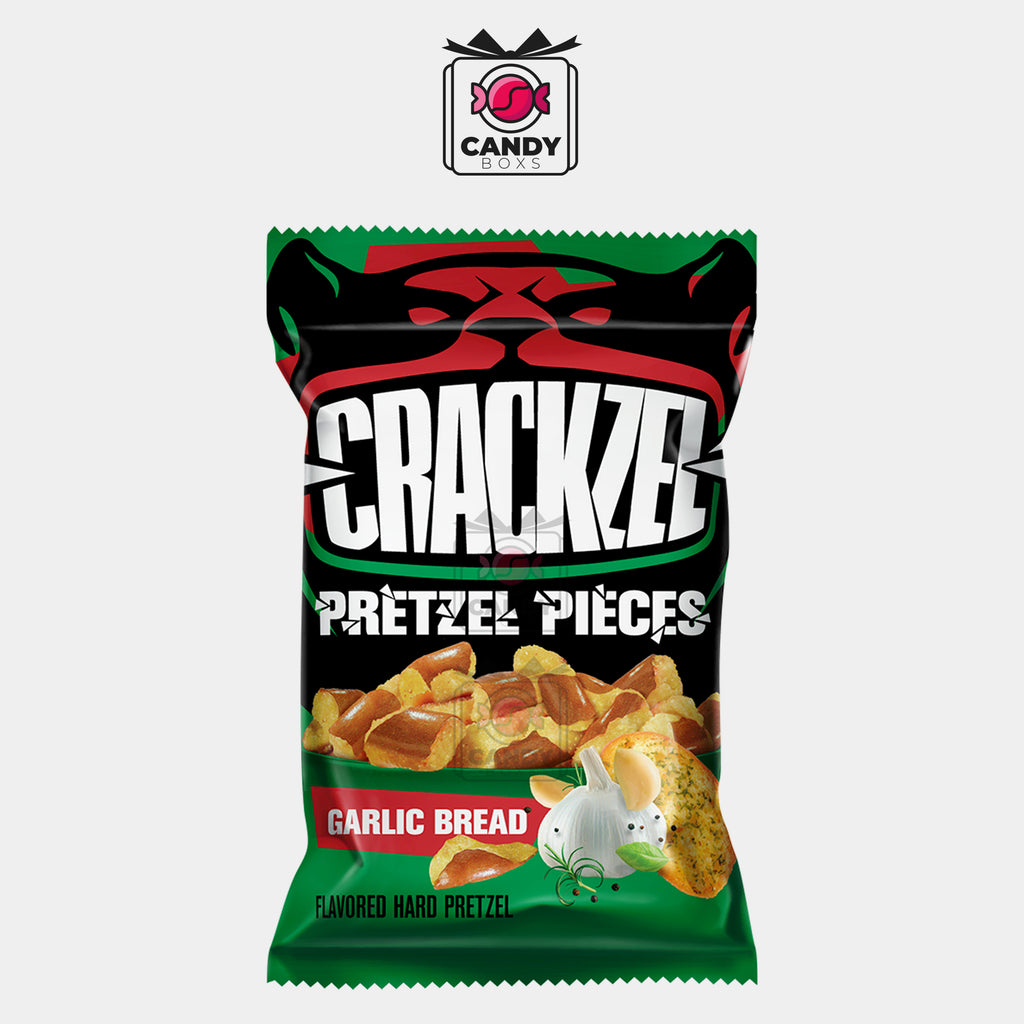 CRACKZEL PRETZEL GARLIC BREAD 85G - CANDY BOXS