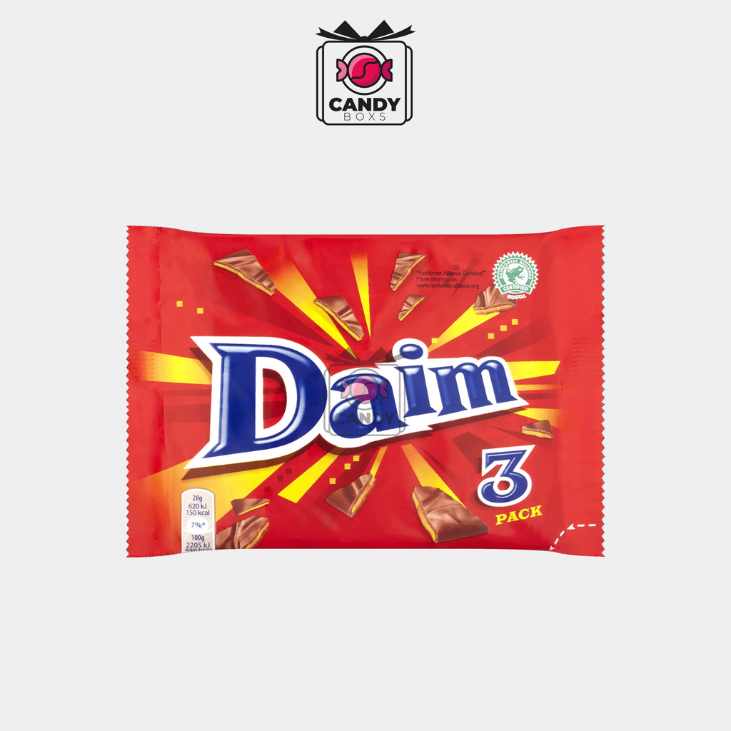 DAIM CHOCOLATE BAR 28G X3 - CANDY BOXS