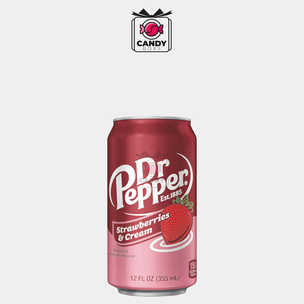 DR PEPPER STRAWBERRIES & CREAM 355ML - CANDY BOXS
