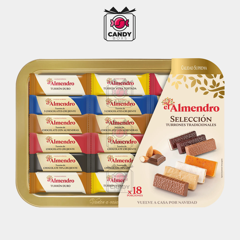 EL ALMENDRO SELECTION OF TRADITIONAL TURRONES 400G - CANDY BOXS