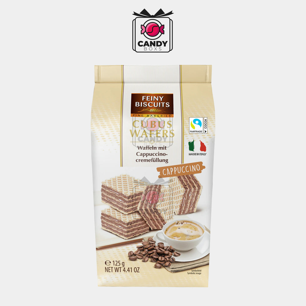 FEINY BISCUITS CUBUS WAFERS CAPPOCCINO 125G - CANDY BOXS