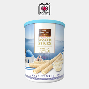 FEINY BISCUITS WAFER ROLLS WITH VANILLA FLAVOURED CREAM 400G - CANDY BOXS