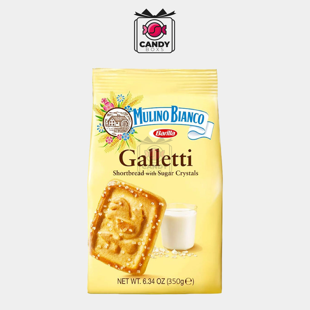 MULINO BIANCO BISCOTTI FROLLINI GALLETTI 100% MILK 350G - CANDY BOXS