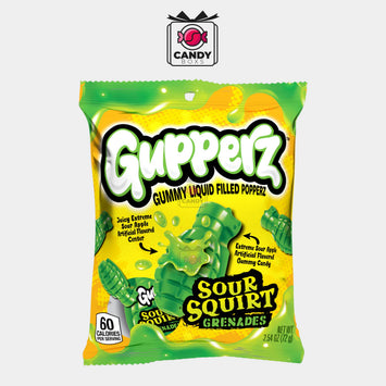 GUPPERZ SOUR SQUIRT GRENADES 72G - CANDY BOXS
