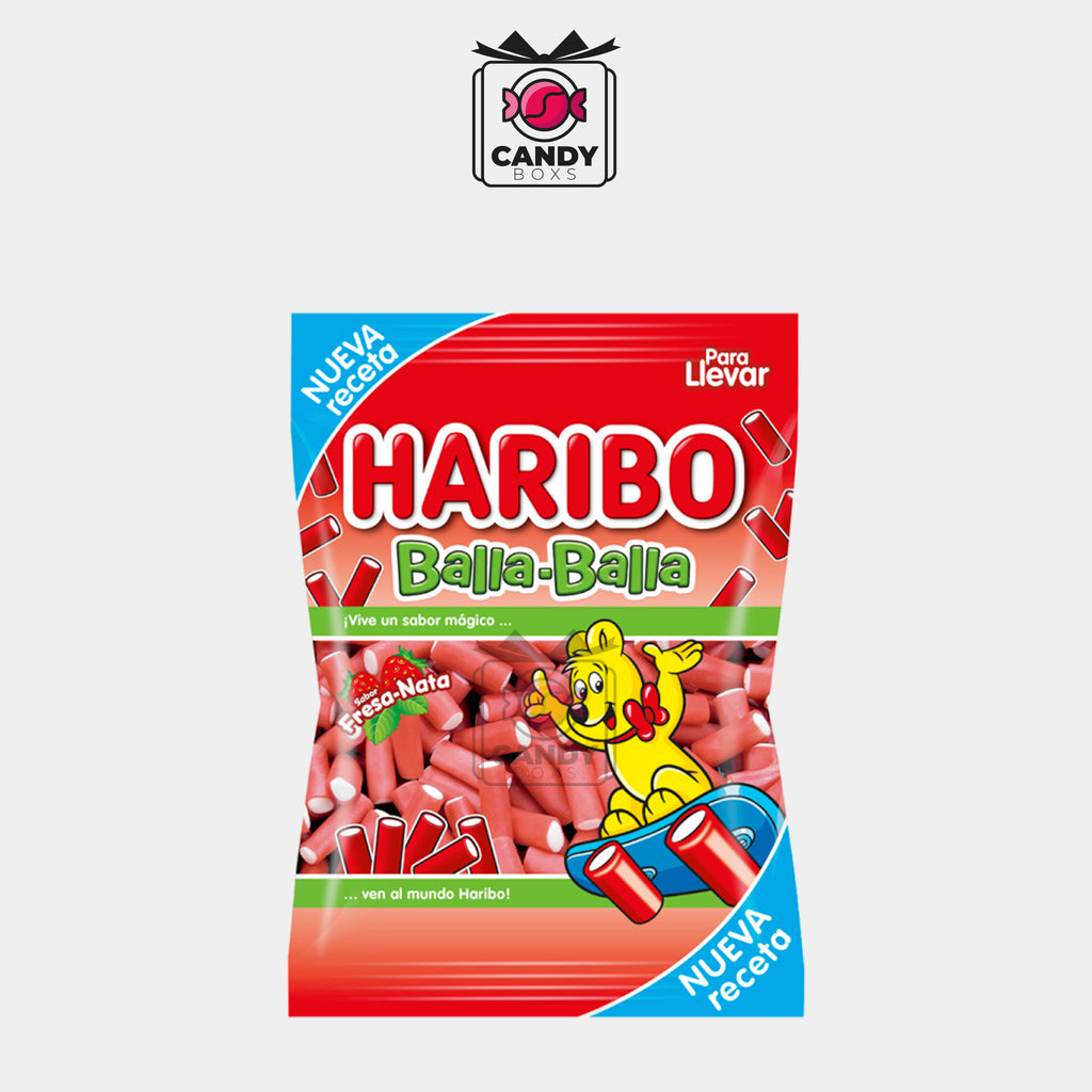 HARIBO BALLA BALLA STRAWBERRY 100G - CANDY BOXS