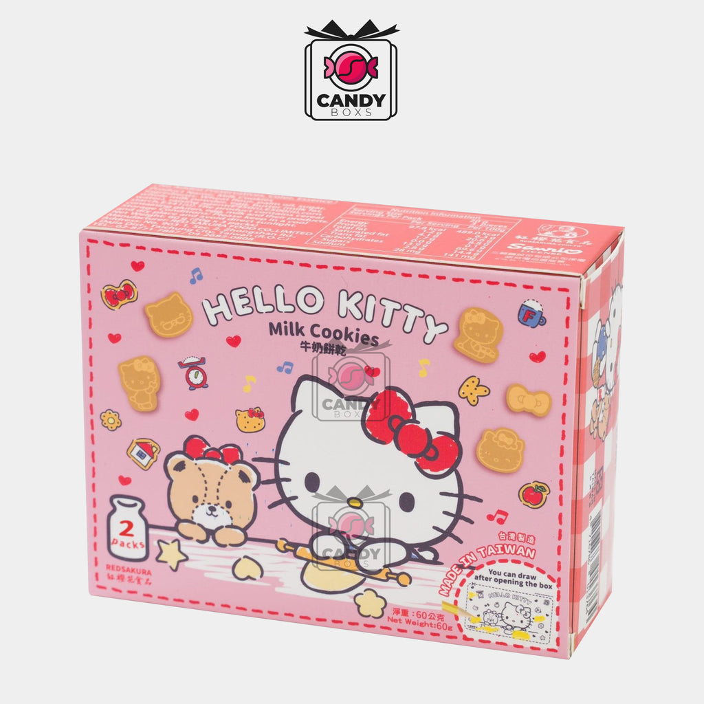 RED SAKURA HELLO KITTY MILK COOKIES 120G - CANDY BOXS