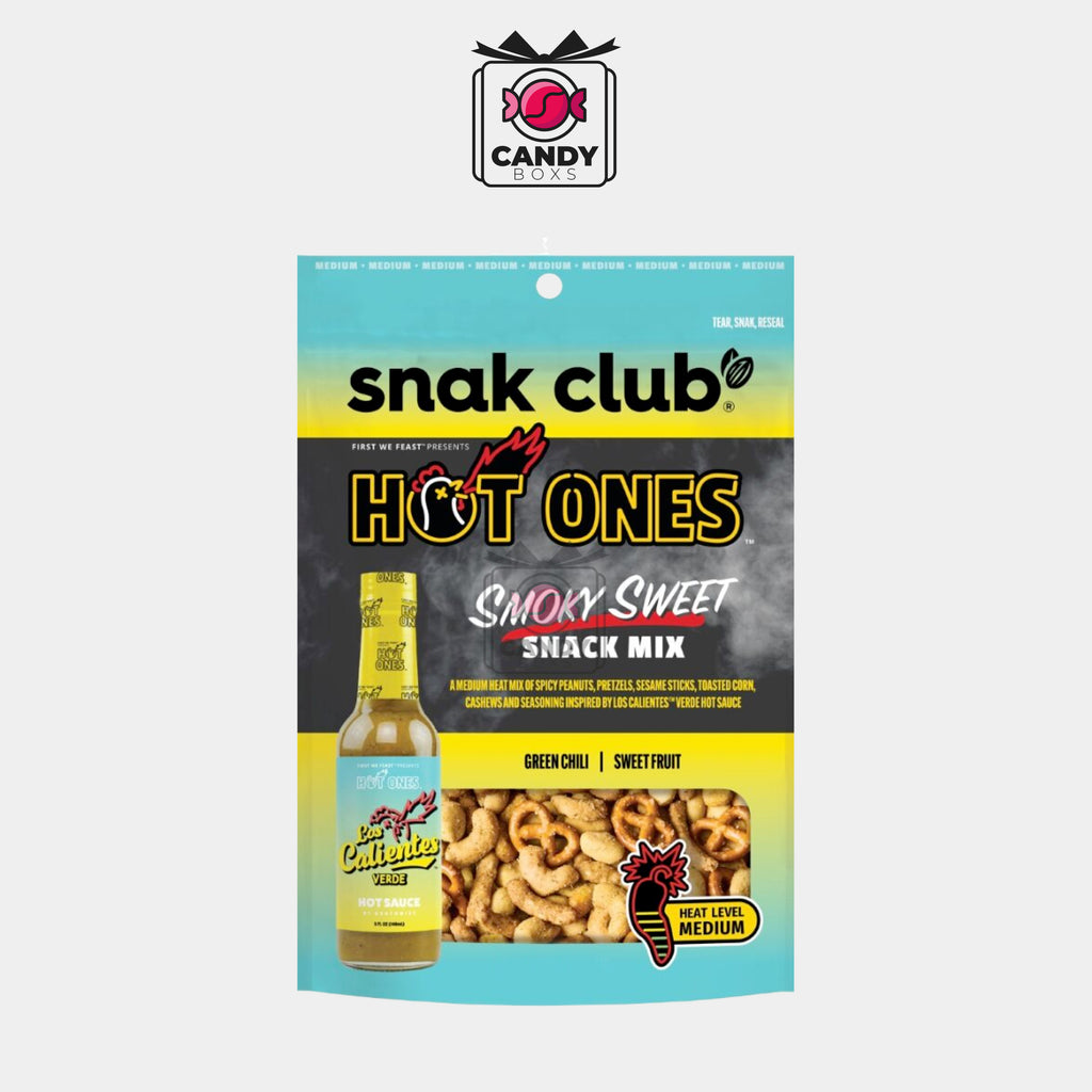 SNAK CLUB HOT ONES SMOKY SWEET SNACK MIX 57G - CANDY BOXS