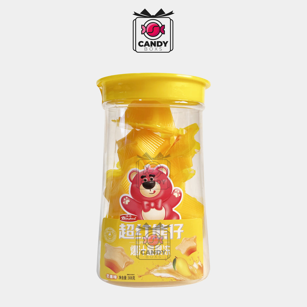 JELLY POTS SUPER RED BEAR MANGO FLAVOR 308G - CANDY BOXS