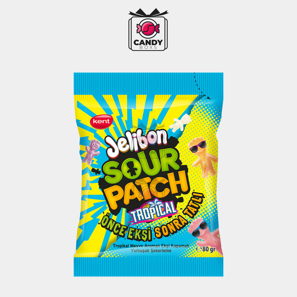 JELIBON SOUR PATCH KIDS TROPICAL 80G - CANDY BOXS