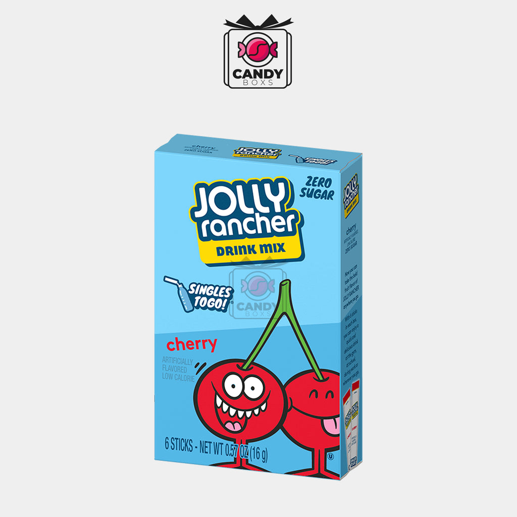 JOLLY RANCHER SUGAR FREE CHERRY POWDERED DRINK MIX X6 - CANDY BOXS