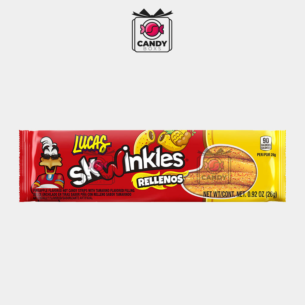 LUCAS SKWINKLES RELLENOS PINEAPPLE 26G - CANDY BOXS