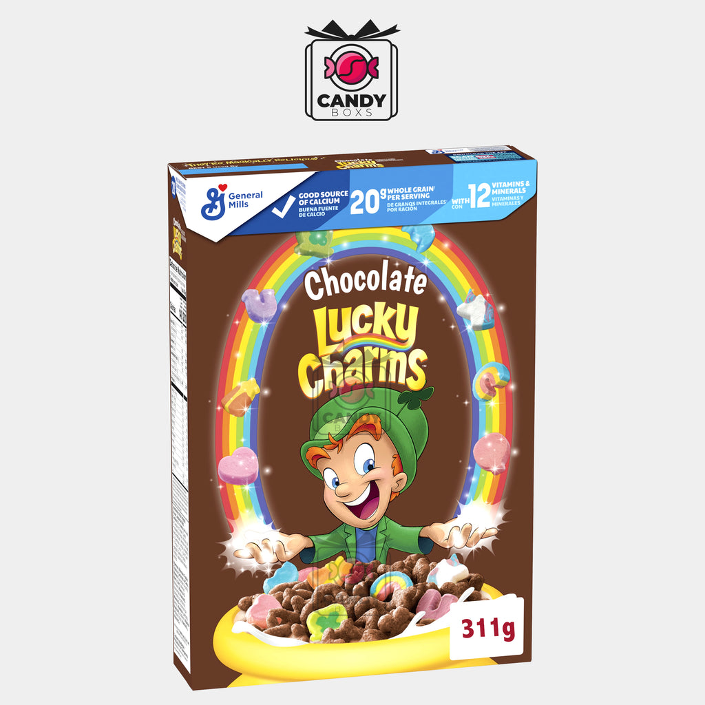 LUCKY CHARMS CHOCOLATEY CHOCOLATE CEREALS 311G - CANDY BOXS