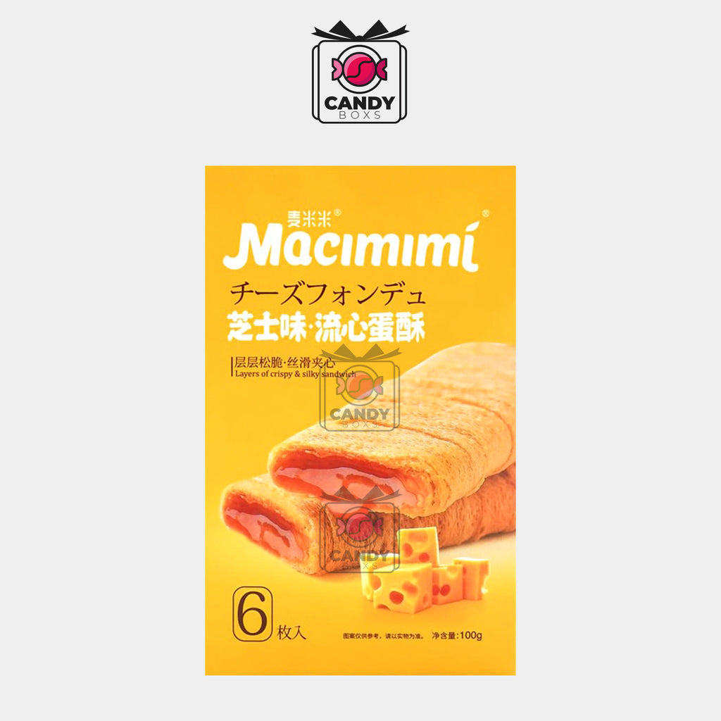 MACIMIMI CHEESE FLAVORED LAVA EGG PUFF 100G - CANDY BOXS