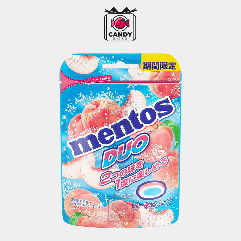 MENTOS 2 IN 1 PEACH SODA 45G - CANDY BOXS