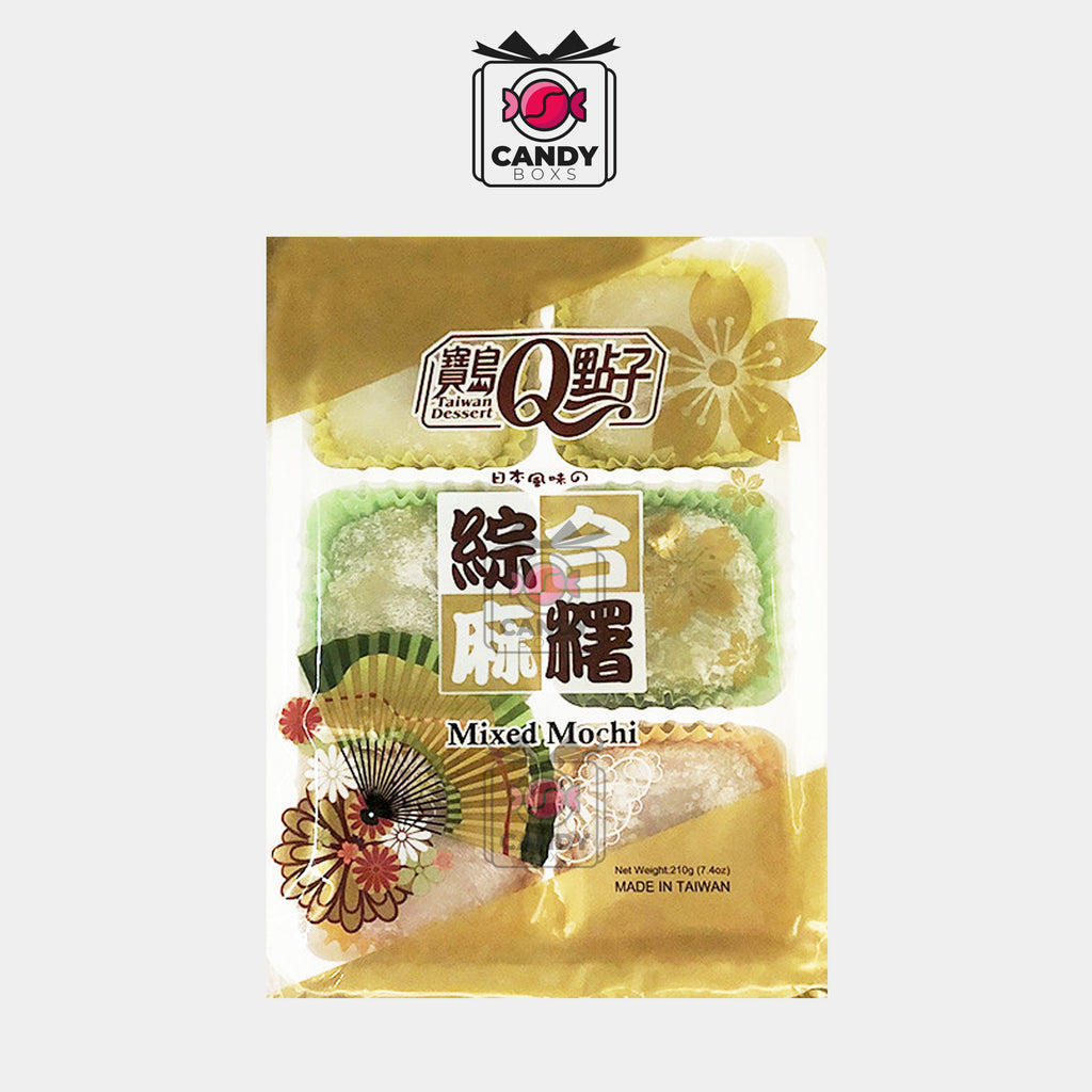 TAIWAN DESSERT Q MIXED MOCHI 210G - CANDY BOXS