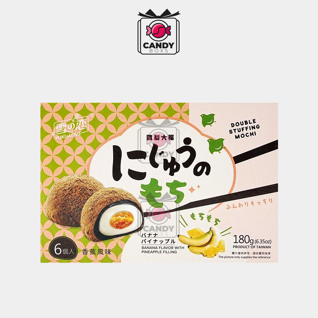 YUKI&LOVE MOCHI BANANA PINEAPPLE FLAVOR 180G - CANDY BOXS