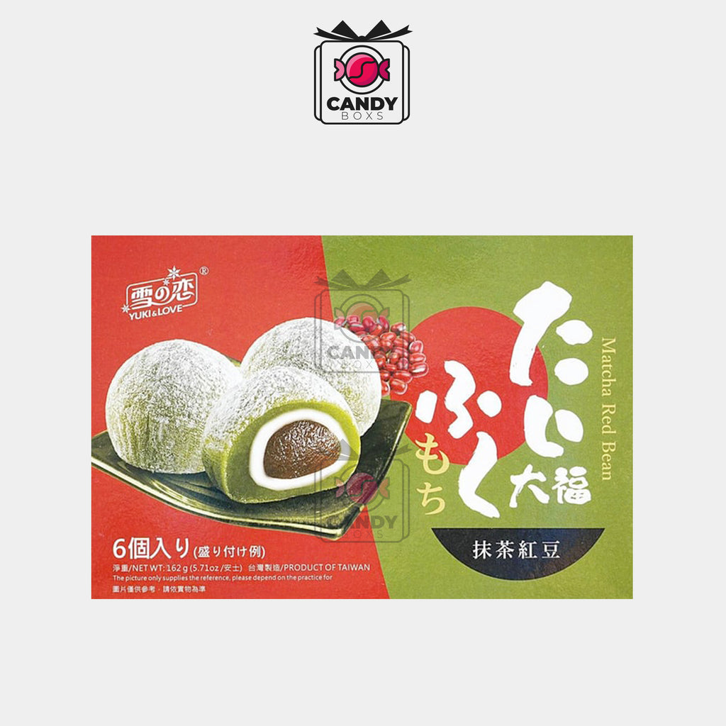 YUKI&LOVE MOCHI MATCHA RED BEAN FLAVOR 180G - CANDY BOXS