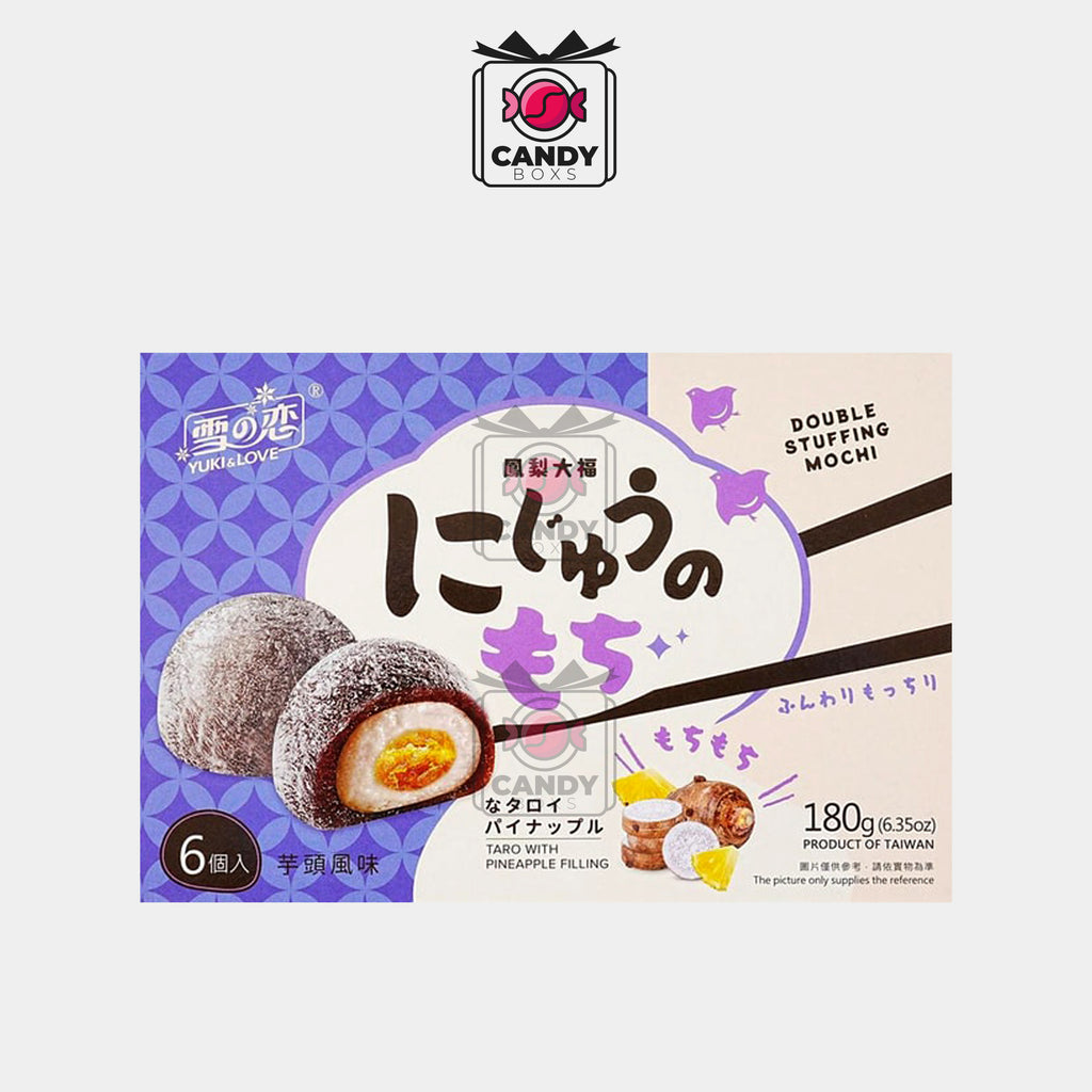 YUKI&LOVE MOCHI TARO PINEAPPLE FLAVOR 180G - CANDY BOXS