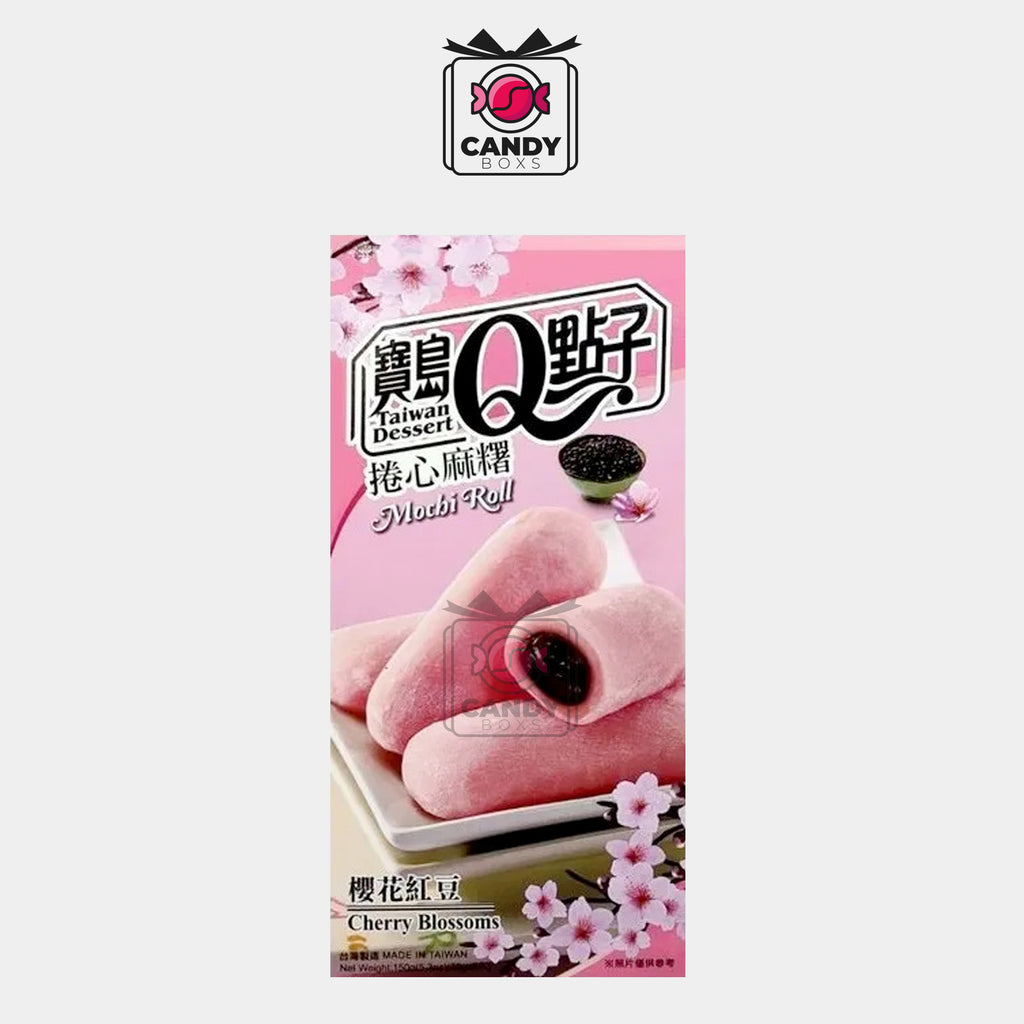 TAIWAN DESSERT Q MOCHI ROLL CHERRY BLOSSOMS 150G - CANDY BOXS