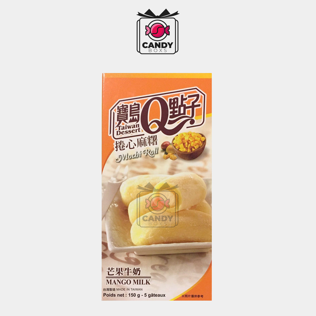 TAIWAN DESSERT Q MOCHI ROLL MANGO MILK 150G - CANDY BOXS