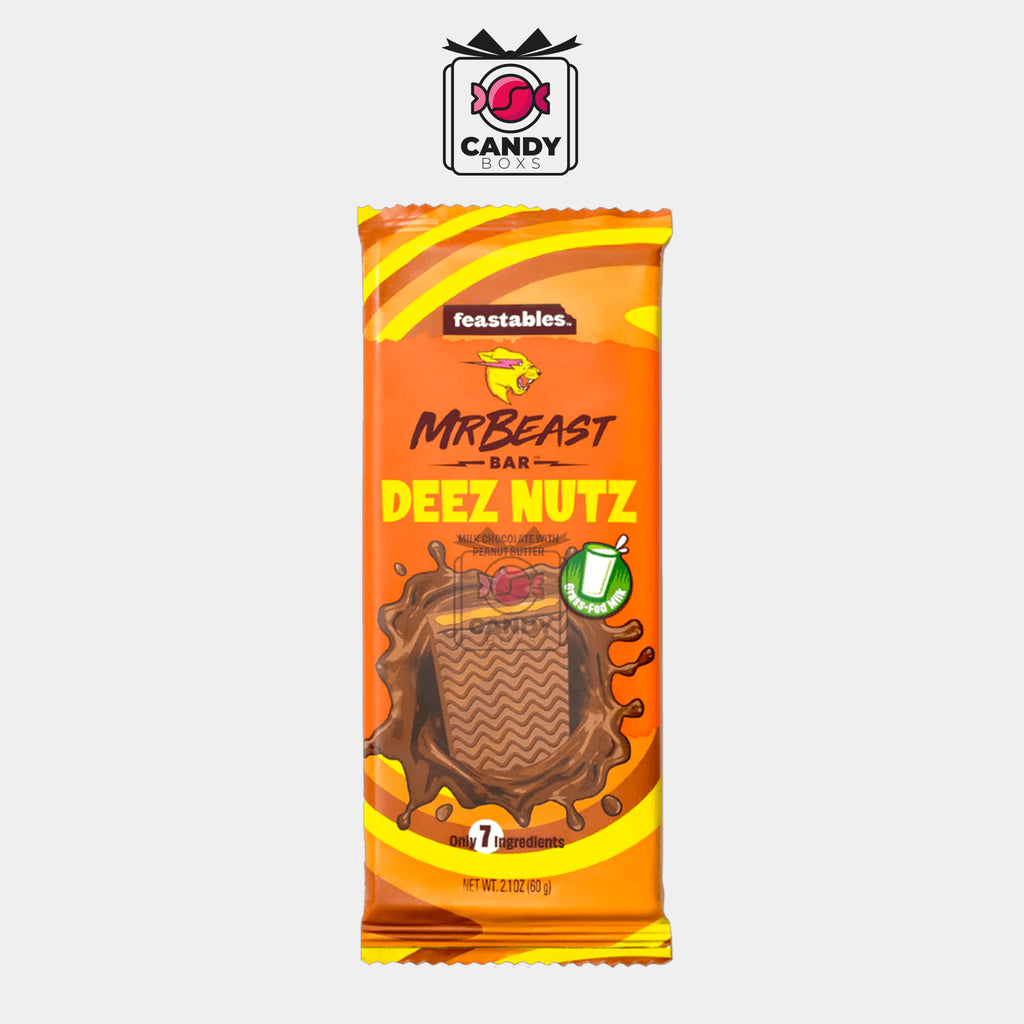 FEASTABLES MRBEAST DEEZ NUTZ BAR 60G - CANDY BOXS