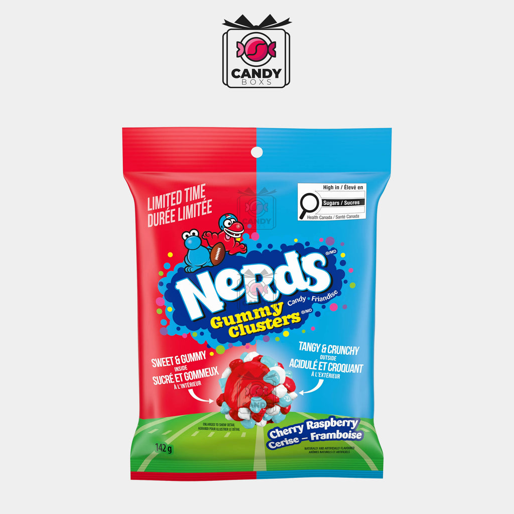 NERDS GUMMY CLUSTERS CHERRY RASPBERRY 113G - CANDY BOXS
