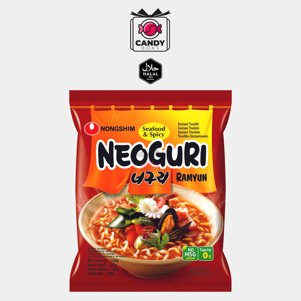 NONGSHIM SHIN RAMYUN NEOGURI SEAFOOD & SPICY NOODLE 120G - CANDY BOXS