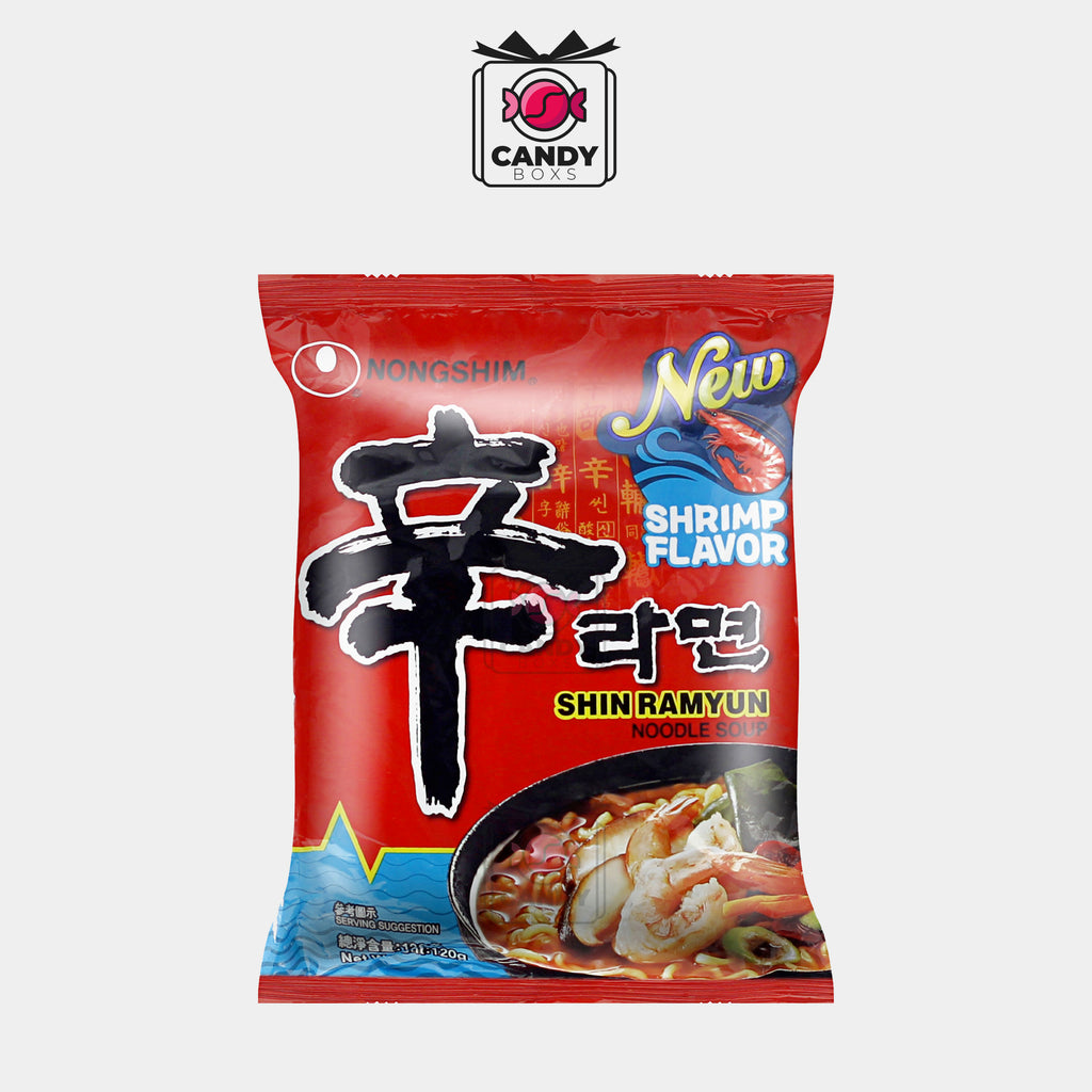 NONGSHIM SHIN RAMYUN SHRIMP FLAVOR NOODLE SOUP 120G - CANDY BOXS