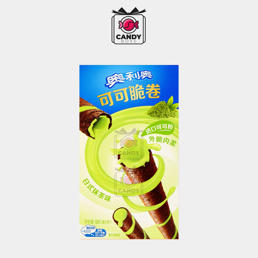 OREO CREAM-FILLED WAFERS (MATCHA FLAVOR) 55G - CANDY BOXS