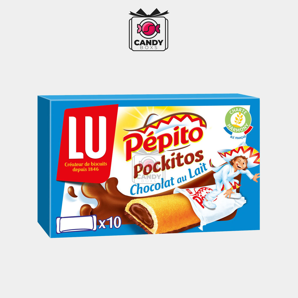 LU PÉPITO POCKITOS BISCUITS BARRE FOURRÉS AU CHOCOLAT AU LAIT 295G - CANDY BOXS