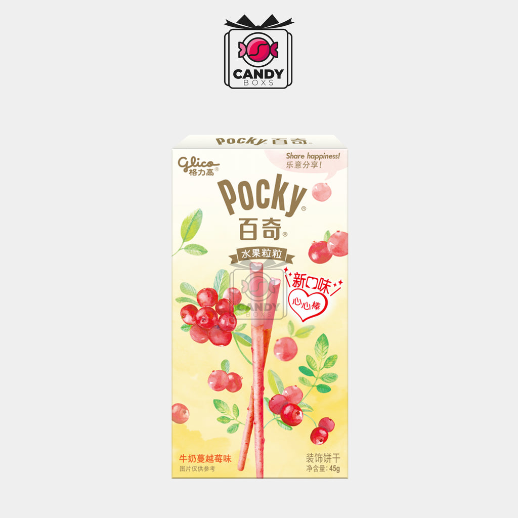 POCKY MILK CRANBERRY FLAVOR 45G - CANDY BOXS