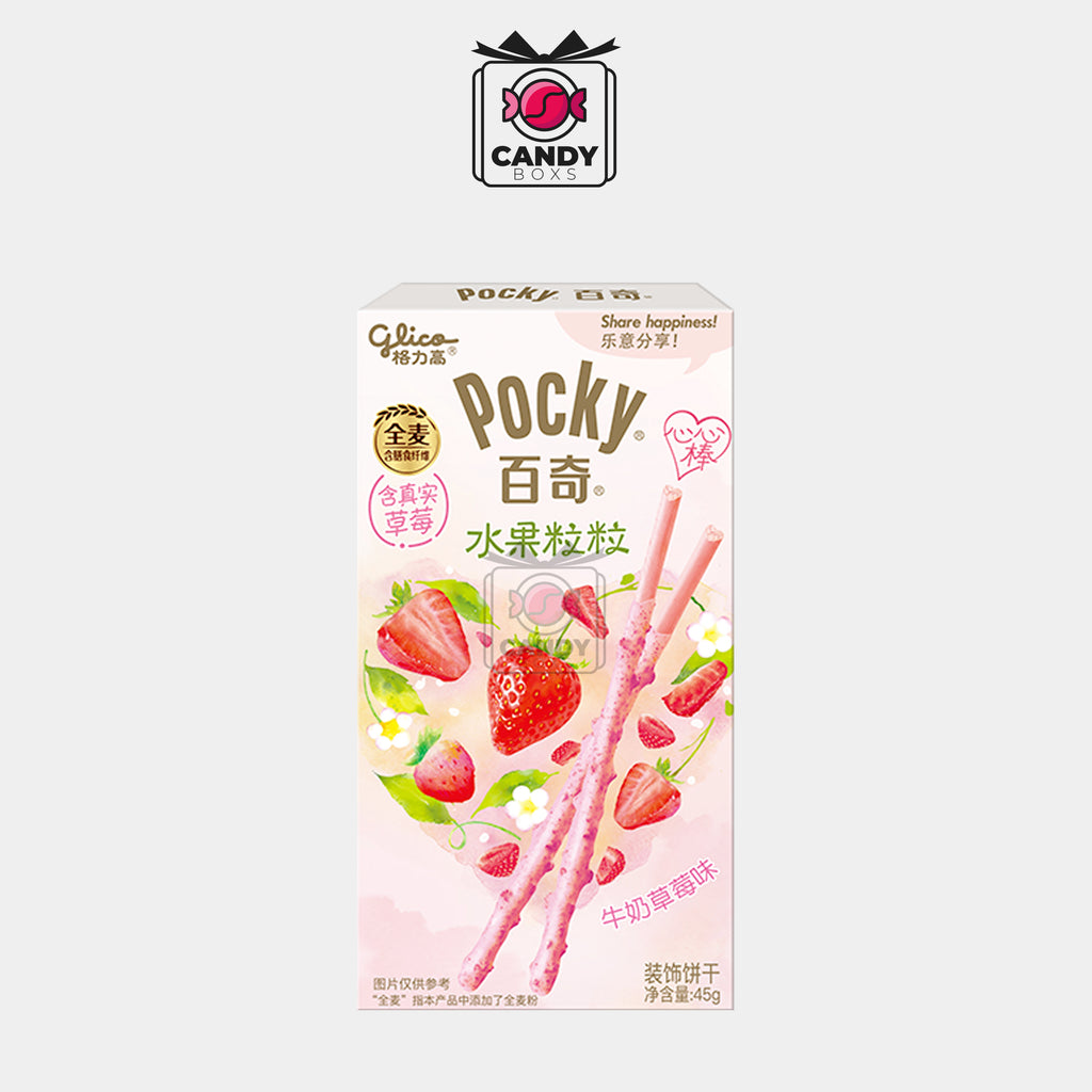 POCKY MILK STRAWBERRY FLAVOR 45G - CANDY BOXS