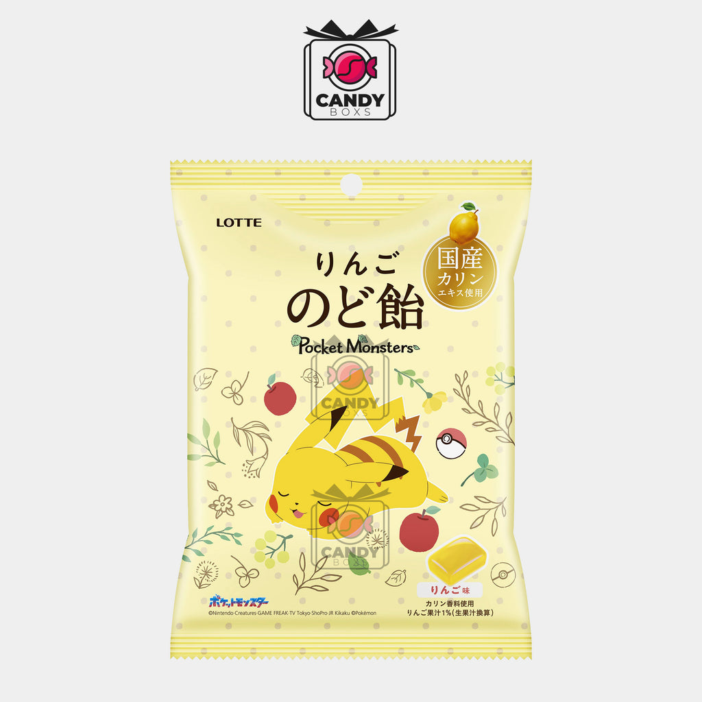 LOTTE POKÉMON APPLE THROAT CANDY 75G - CANDY BOXS