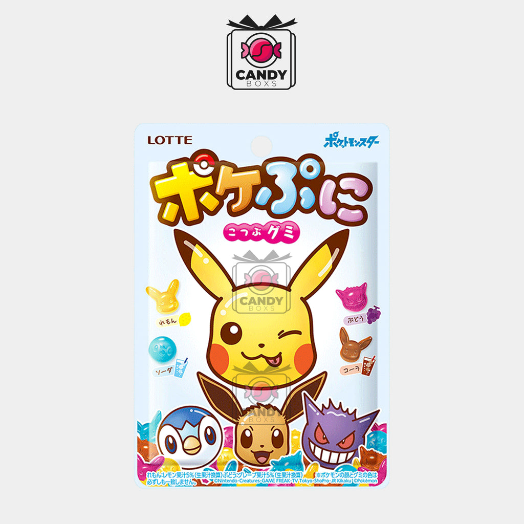 LOTTE POKE PUNI SOFT CANDY MIXED FLAVOR 80G - CANDY BOXS