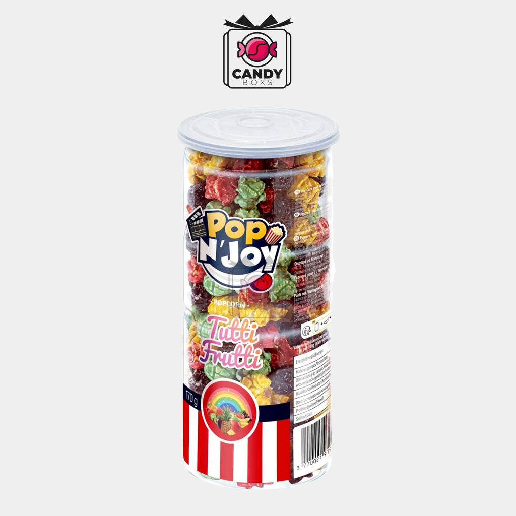 POP N'JOY POPCORN TUTTI FRUTTI 170G - CANDY BOXS