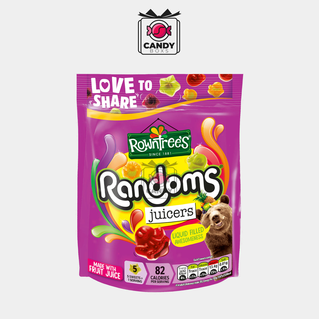 ROWNTREE'S RANDOMS JUICERS 130G - CANDY BOXS