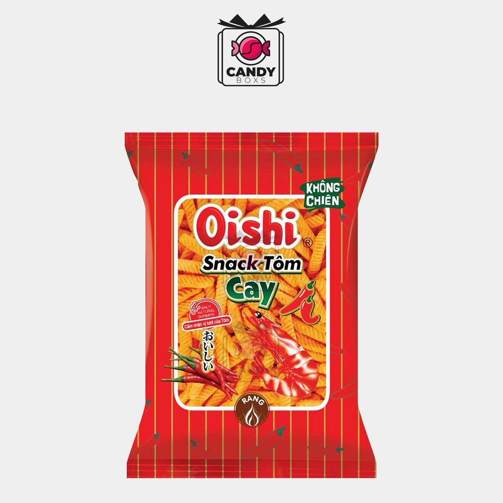 OISHI PRAWN CRACKERS SPICY FLAVOR 60G - CANDY BOXS