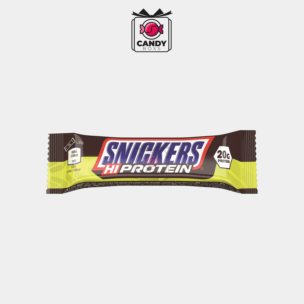 SNICKERS HI-PROTEIN 20G BAR 55G - CANDY BOXS