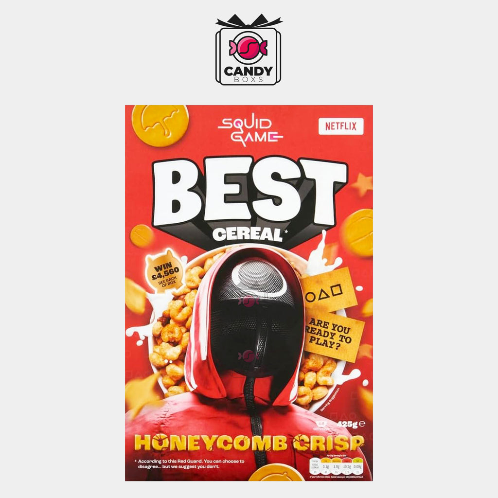 SQUID GAME BEST CEREAL HONEYCOMB CRISP 425G - CANDY BOXS
