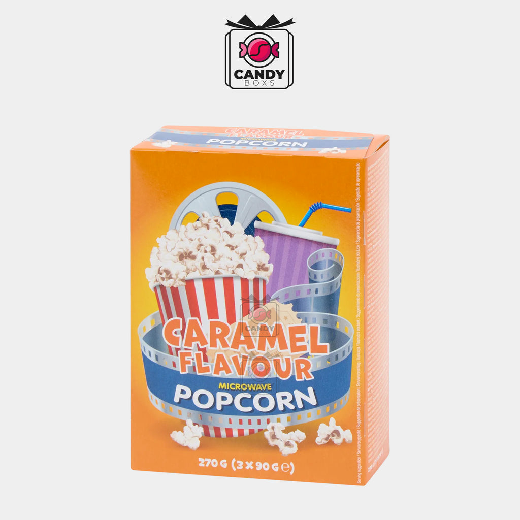 CARAMEL FLAVOUR MICROWAVE POPCORN 300G - CANDY BOXS