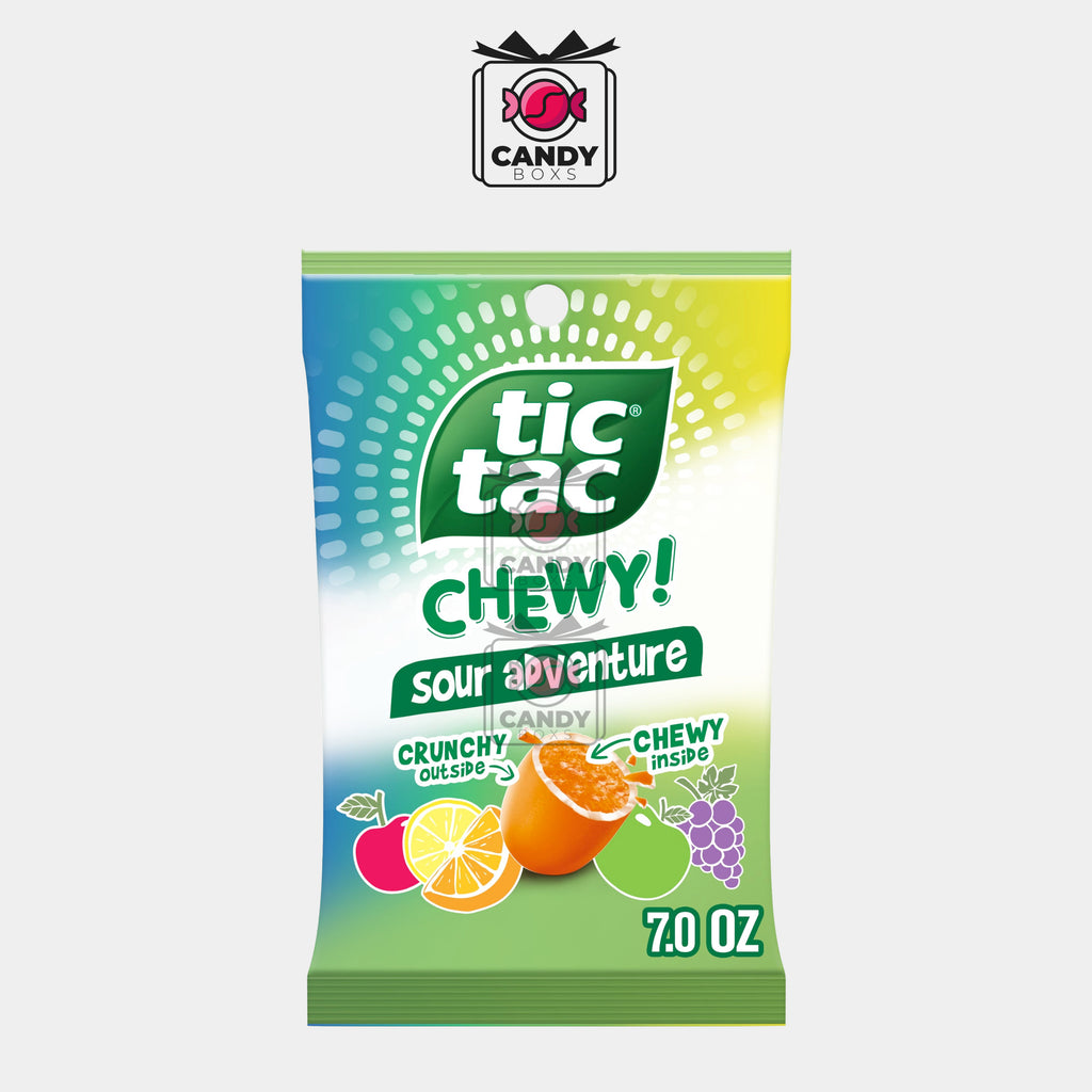 TIC TAC CHEWY SOUR ADVENTURE CANDY SOUR CANDY 80G - CANDY BOXS